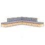 Gartenmöbel-Set 7-teilig und Kissen aus grauem Kiefernholz von vidaXL, Gartensets - Ref: Foro24-3096321, Preis: 530,06 €, Rab...