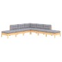 Gartenmöbel-Set 7-teilig und Kissen aus grauem Kiefernholz von vidaXL, Gartensets - Ref: Foro24-3096321, Preis: 530,06 €, Rab...