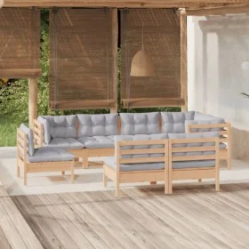 Garden furniture set 8 pieces and cushions solid pine wood by vidaXL, Garden sets - Ref: Foro24-3096465, Price: 671,95 €, Dis...