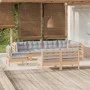 Gartenmöbel-Set 8-teilig und Kissen aus massivem Kiefernholz von vidaXL, Gartensets - Ref: Foro24-3096465, Preis: 671,96 €, R...