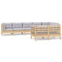 Gartenmöbel-Set 8-teilig und Kissen aus massivem Kiefernholz von vidaXL, Gartensets - Ref: Foro24-3096501, Preis: 737,17 €, R...