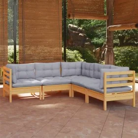 5-piece garden furniture set with solid pine wood cushions by vidaXL, Garden sets - Ref: Foro24-3096670, Price: 395,54 €, Dis...