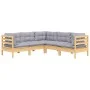 5-piece garden furniture set with solid pine wood cushions by vidaXL, Garden sets - Ref: Foro24-3096670, Price: 395,54 €, Dis...