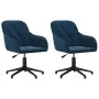 Drehbare Esszimmerstühle, 2 Stück, blauer Samt von vidaXL, Essstühle - Ref: Foro24-3103376, Preis: 175,14 €, Rabatt: %