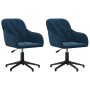 Drehbare Esszimmerstühle, 2 Stück, blauer Samt von vidaXL, Essstühle - Ref: Foro24-3103376, Preis: 177,76 €, Rabatt: %