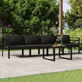 Gartenmöbel-Set 5-teilig und anthrazitgraue Aluminiumkissen von vidaXL, Gartensets - Ref: Foro24-3107778, Preis: 591,02 €, Ra...