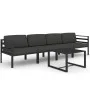 Garden furniture set 5 pieces and anthracite gray aluminum cushions by vidaXL, Garden sets - Ref: Foro24-3107778, Price: 592,...