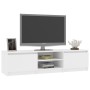 Weißer TV-Schrank aus Sperrholz, 140 x 40 x 35,5 cm von vidaXL, TV-Möbel - Ref: Foro24-800648, Preis: 83,13 €, Rabatt: %