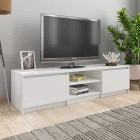 Sperrholz TV-Möbel glänzend weiß 140x40x35,5cm von vidaXL, TV-Möbel - Ref: Foro24-800654, Preis: 95,03 €, Rabatt: %