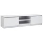 Sperrholz TV-Möbel glänzend weiß 140x40x35,5cm von vidaXL, TV-Möbel - Ref: Foro24-800654, Preis: 96,15 €, Rabatt: %