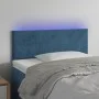 Cabecero con LED de terciopelo azul 100x5x78/88 cm de vidaXL, Cabeceros y pies de cama - Ref: Foro24-3121378, Precio: 44,48 €...