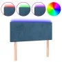 Cabecero con LED de terciopelo azul 100x5x78/88 cm de vidaXL, Cabeceros y pies de cama - Ref: Foro24-3121378, Precio: 44,48 €...