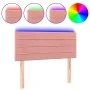 Cabecero con LED de terciopelo rosa 100x5x78/88 cm de vidaXL, Cabeceros y pies de cama - Ref: Foro24-3121799, Precio: 48,84 €...