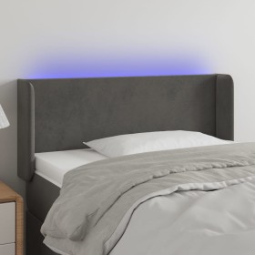 Dark gray velvet headboard with LED 103x16x78/88 cm by vidaXL, Headboards and footboards - Ref: Foro24-3122999, Price: 56,51 ...