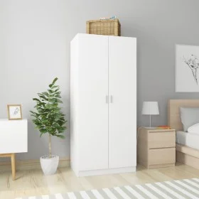 Weißer Sperrholzschrank 80x52x180 cm von vidaXL, Kleiderschränke - Ref: Foro24-800621, Preis: 173,34 €, Rabatt: %