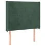 Cabecero con LED de terciopelo verde oscuro 93x16x118/128 cm de vidaXL, Cabeceros y pies de cama - Ref: Foro24-3123807, Preci...