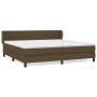 Cama box spring con colchón tela marrón oscuro 200x200 cm de vidaXL, Camas y somieres - Ref: Foro24-3126272, Precio: 598,74 €...