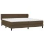 Box spring bed with dark brown fabric mattress 200x200 cm by vidaXL, Beds and slatted bases - Ref: Foro24-3126272, Price: 598...