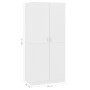 Armario de madera contrachapada blanco 80x52x180 cm de vidaXL, Armarios roperos - Ref: Foro24-800621, Precio: 202,29 €, Descu...