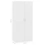 Weißer Sperrholzschrank 80x52x180 cm von vidaXL, Kleiderschränke - Ref: Foro24-800621, Preis: 173,54 €, Rabatt: %