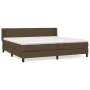 Box spring bed with dark brown fabric mattress 200x200 cm by vidaXL, Beds and slatted bases - Ref: Foro24-3129580, Price: 594...