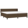 Box spring bed with dark brown fabric mattress 200x200 cm by vidaXL, Beds and slatted bases - Ref: Foro24-3129580, Price: 594...