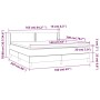Box spring bed with cream fabric mattress 160x200 cm by vidaXL, Beds and slatted bases - Ref: Foro24-3129646, Price: 507,66 €...