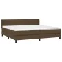 Box spring bed with dark brown fabric mattress 200x200 cm by vidaXL, Beds and slatted bases - Ref: Foro24-3129900, Price: 595...