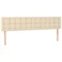 Box spring bed with cream fabric mattress 160x200 cm by vidaXL, Beds and slatted bases - Ref: Foro24-3130046, Price: 508,20 €...