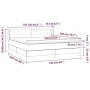 Box spring bed with cream fabric mattress 160x200 cm by vidaXL, Beds and slatted bases - Ref: Foro24-3130046, Price: 508,20 €...