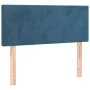 Box spring bed with mattress and LED dark blue velvet 120x200 cm by vidaXL, Beds and slatted bases - Ref: Foro24-3134277, Pri...