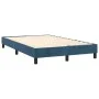 Box spring bed with mattress and LED dark blue velvet 120x200 cm by vidaXL, Beds and slatted bases - Ref: Foro24-3134457, Pri...