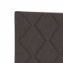 Estructura de cama con cabecera Marrón oscuro 90 x 200 cm tela