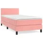 Box spring bed with pink velvet mattress 100x200 cm by vidaXL, Beds and slatted bases - Ref: Foro24-3141172, Price: 284,83 €,...