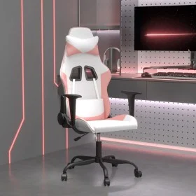 Weißer und rosafarbener Gaming-Stuhl aus Kunstleder von vidaXL, Gaming-Stühle - Ref: Foro24-3143650, Preis: 111,79 €, Rabatt: %