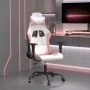 Silla gaming cuero sintético blanco y rosa de vidaXL, Sillones para videojuegos - Ref: Foro24-3143650, Precio: 113,52 €, Desc...