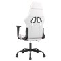 Silla gaming cuero sintético blanco y rosa