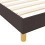 Estructura de cama con cabecera Marrón oscuro 90 x 200 cm tela