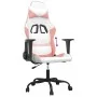 Silla gaming cuero sintético blanco y rosa de vidaXL, Sillones para videojuegos - Ref: Foro24-3143650, Precio: 113,52 €, Desc...