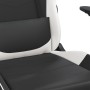 Silla gaming cuero sintético negro y blanco