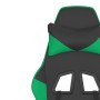 Silla gaming cuero sintético negro y verde