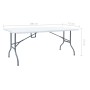 Folding garden table HDPE white 180x72x72 cm by vidaXL, Garden tables - Ref: Foro24-48829, Price: 92,38 €, Discount: %
