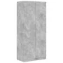 Armario de madera contrachapada gris hormigón 90x52x200 cm de vidaXL, Armarios roperos - Ref: Foro24-800634, Precio: 165,59 €...