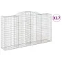 Gabion baskets 17 pcs arch shape iron 300x50x160/180 cm by vidaXL, Pots and planters - Ref: Foro24-3146768, Price: 2,00 €, Di...