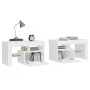 Nachttische mit LED-Leuchten 2 Stück weiß 70x36,5x40cm von vidaXL, Nachttische - Ref: Foro24-3152770, Preis: 130,63 €, Rabatt: %