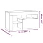 Nachttische mit LED-Leuchten 2 Stück weiß 70x36,5x40cm von vidaXL, Nachttische - Ref: Foro24-3152770, Preis: 106,67 €, Rabatt: %
