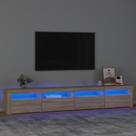 TV-Schrank mit LED-Leuchten Sonoma-Eiche 240x35x40 cm von vidaXL, TV-Möbel - Ref: Foro24-3152764, Preis: 157,66 €, Rabatt: %
