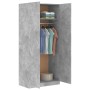 Betongrauer Sperrholzschrank 90x52x200 cm von vidaXL, Kleiderschränke - Ref: Foro24-800634, Preis: 173,82 €, Rabatt: %