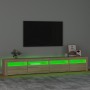 TV-Schrank mit LED-Leuchten Sonoma-Eiche 240x35x40 cm von vidaXL, TV-Möbel - Ref: Foro24-3152764, Preis: 157,66 €, Rabatt: %