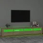 TV-Schrank mit LED-Leuchten Sonoma-Eiche 240x35x40 cm von vidaXL, TV-Möbel - Ref: Foro24-3152764, Preis: 153,45 €, Rabatt: %
